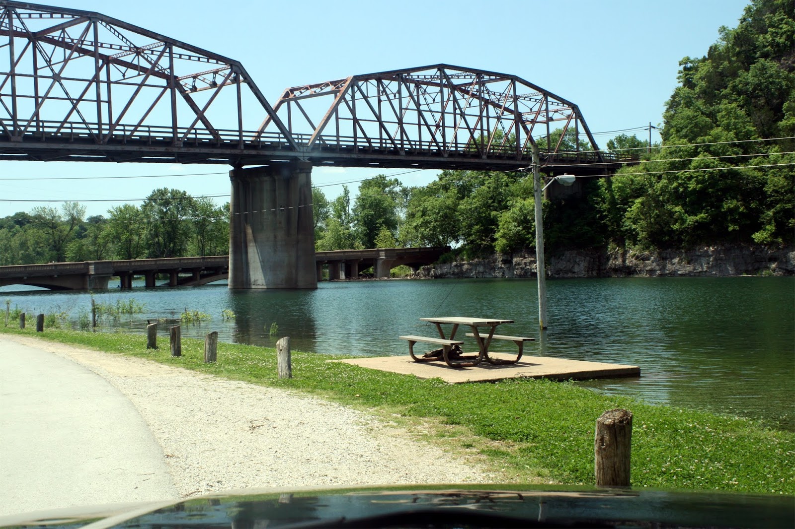 While watching two area parks sink beneath the waves...
